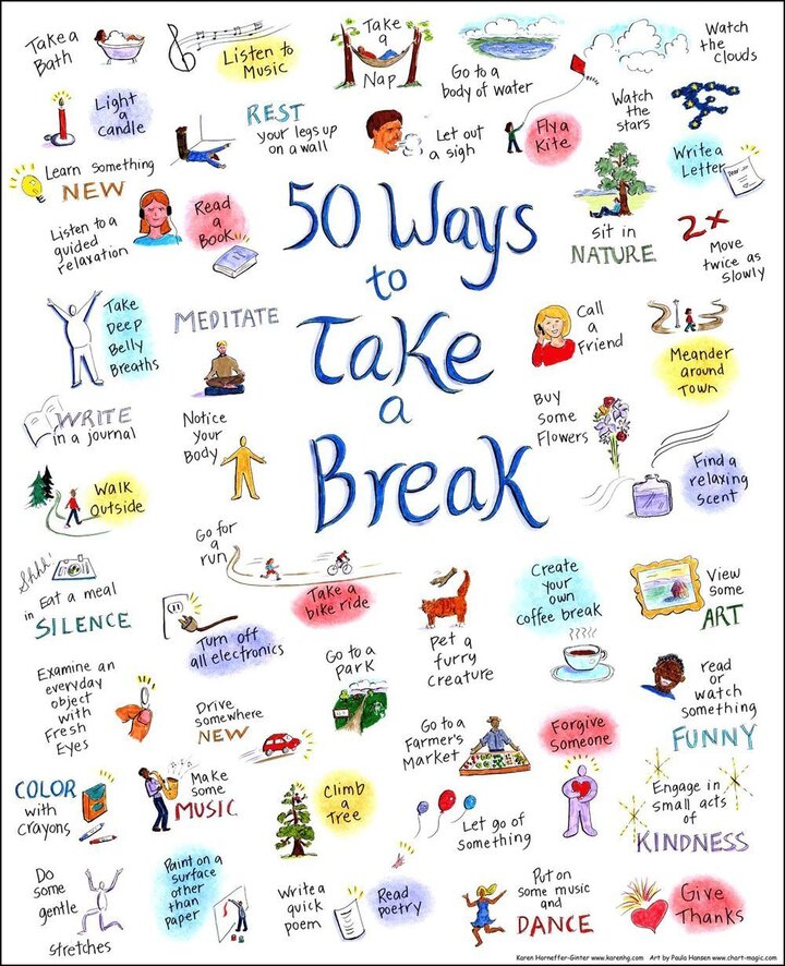 50 ways to take a break